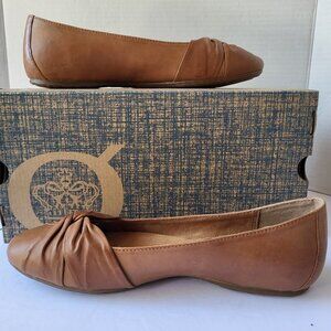 .BORN Womens Lilly Leather Slip-On Moccasins Tan 9.5 Medium